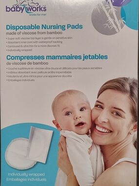 babyworks Disposable Nursing Pads - White